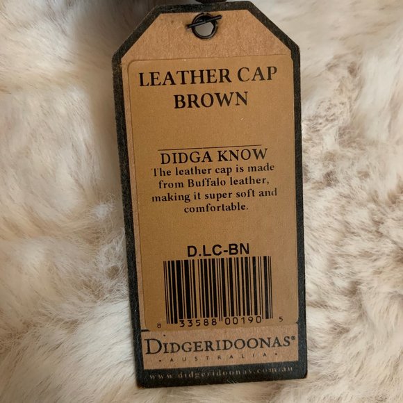 NWT- Genuine Leather Australian Didgeridoonas Cap - Picture 4 of 5
